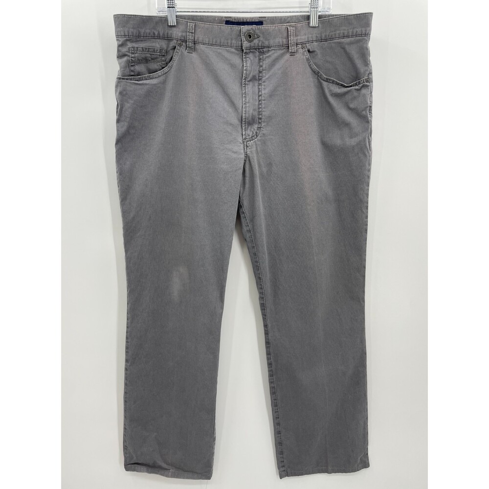 ALBERTO Gray Comfort Fit Tommy Surprise Pleated Casual Pants Size 40x34